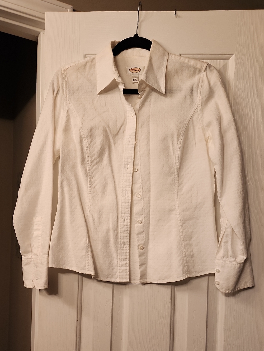 Talbots White Button-Down Women's Shirt